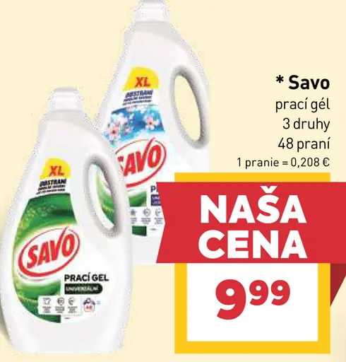 Savo prací gél rôzne varianty