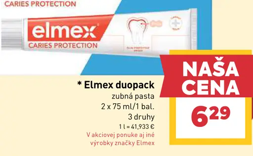 Elmex zubná pasta duopack