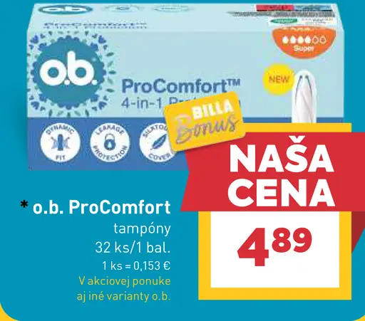 O.B. tampóny ProComfort