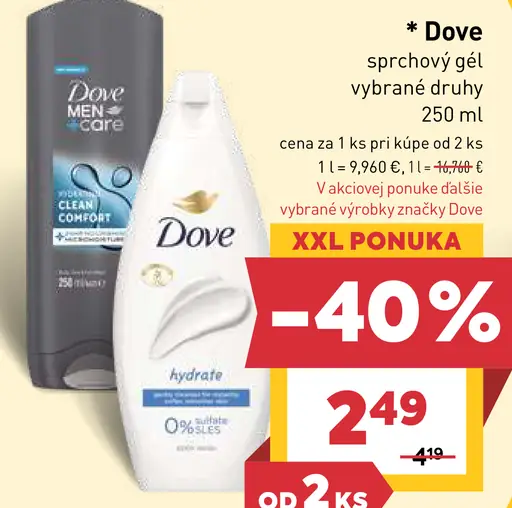 Dove sprchový gél