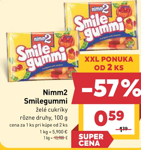 Nimm2 Smilegummi želé cukríky