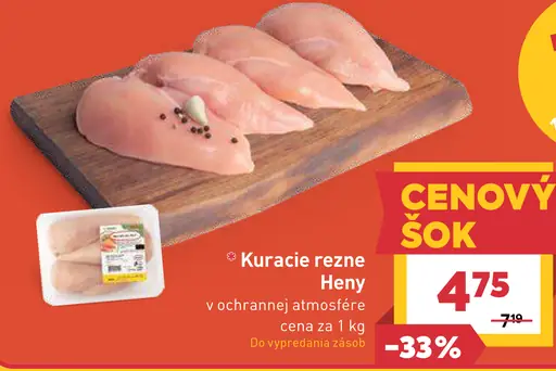 Heny kuracie rezne v ochrannej atmosfére