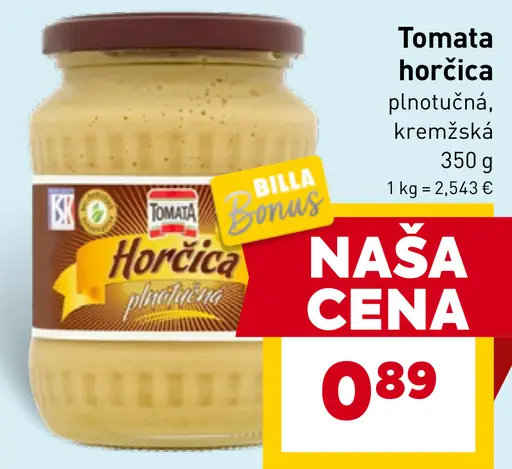 Tomata Horčica plnotučná