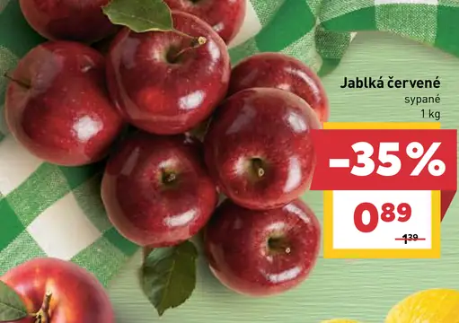 Jablká červené sypané