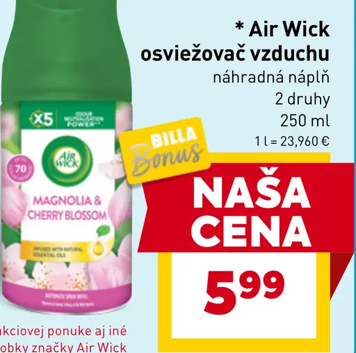 Air Wick náhradná náplň do elektrického osviežovača vzduchu