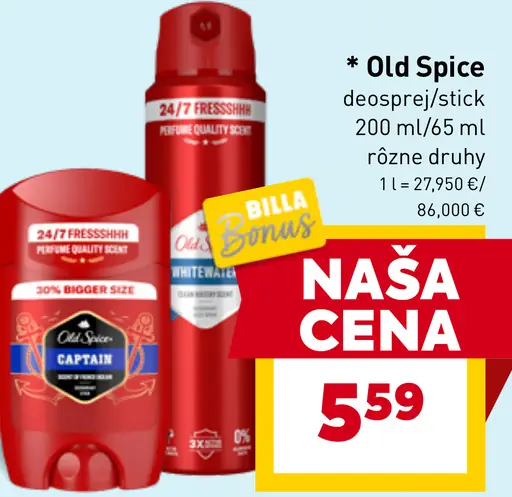 Old Spice dezodorant rôzne druhy