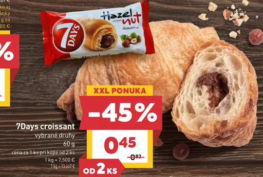 7Days croissant rôzne druhy