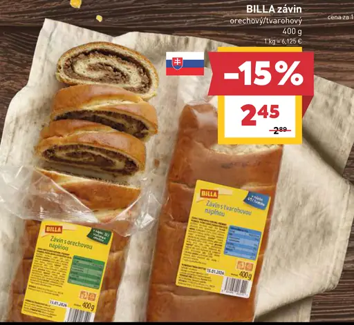 BILLA závin orechový