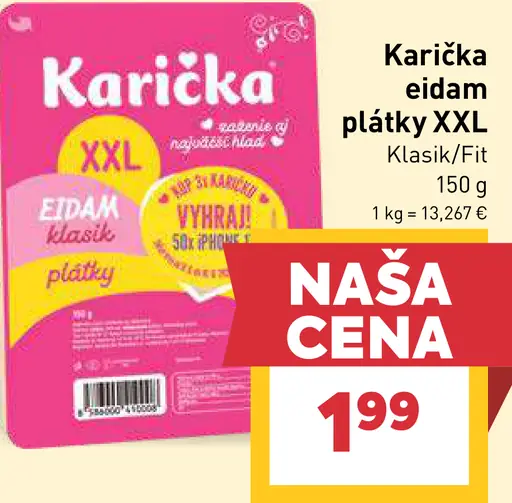 Karička eidam plátky XXL klasik/Fit