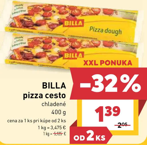 Billa pizza cesto chladené