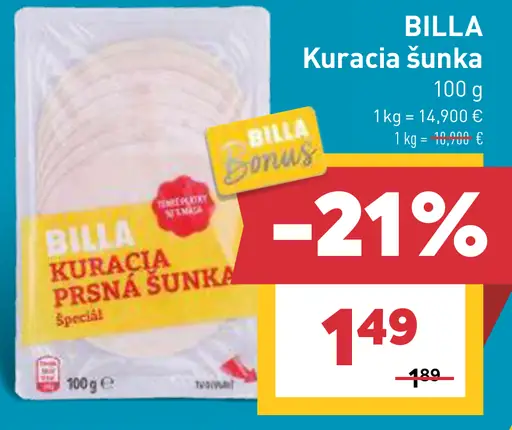 BILLA Kuracia šunka