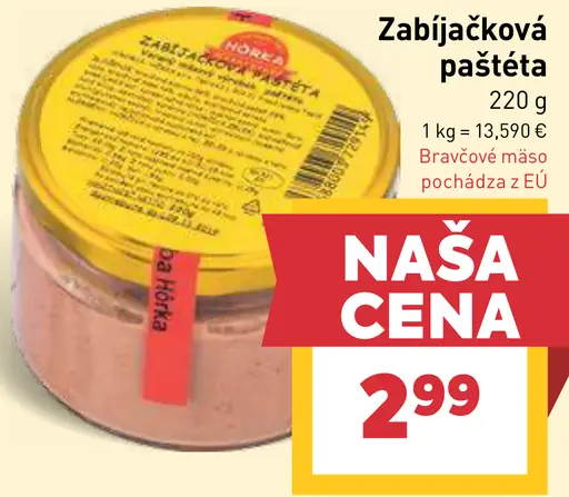 Zabíjačková paštéta