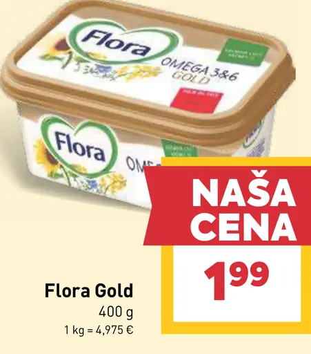 Flora Gold rastlinný tuk na natieranie