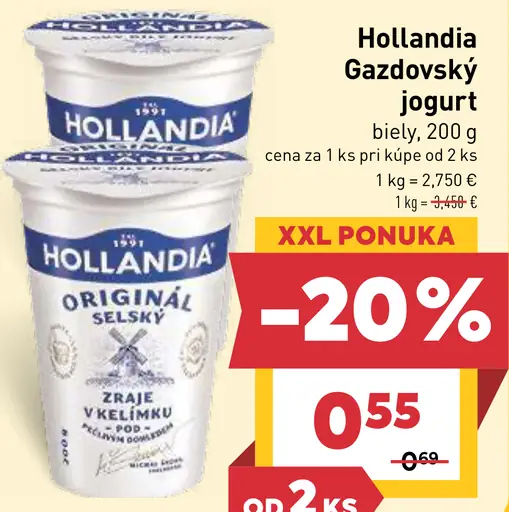 Hollandia Gazdovský biely jogurt