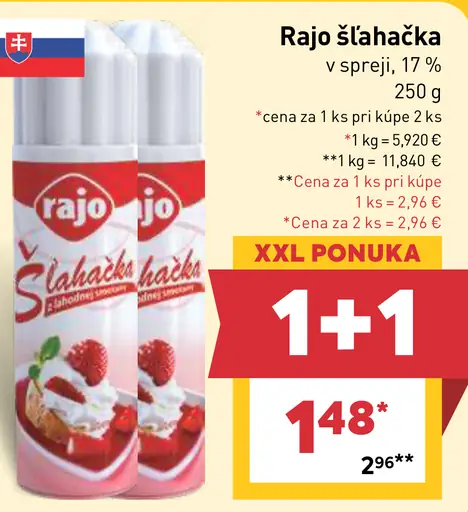 Rajo Šľahačka v spreji 17%