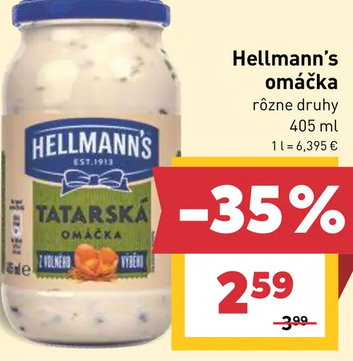 Hellmann’s omáčka tatárska, iné druhy