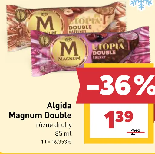 Algida Magnum Double nanuky rôzne druhy