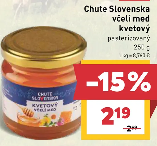 Chute Slovenska včelí med kvetový