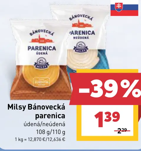 Milsy Bánovecká parenica údená/neúdená