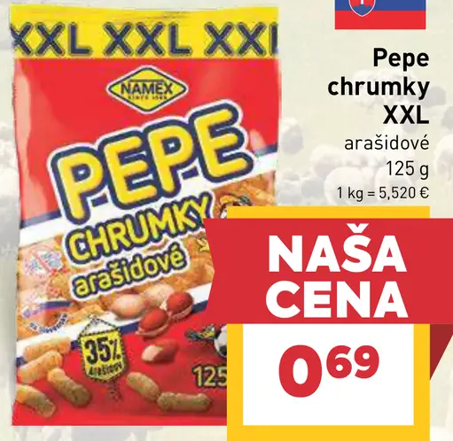 Hamé Pepe chrumky arašidové XXL