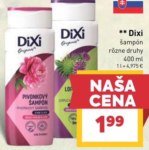 Dixi Šampón rôzne druhy
