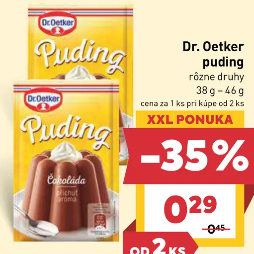 Dr. Oetker Puding rôzne druhy