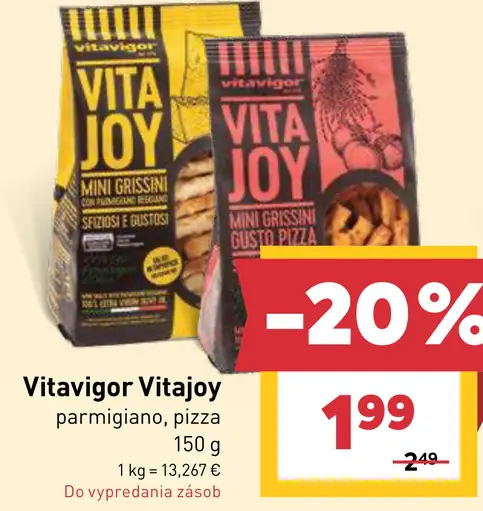Vitavigor Vitajoy parmigiano pizza tyčinky