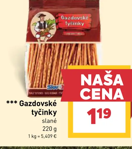 Gazdovské tyčinky slané