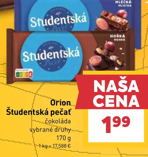Orion Študentská pečať čokoláda