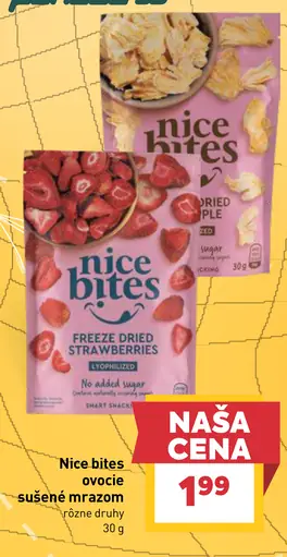 Nice bites jahody sušené mrazom