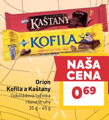 Orion Kofila, Kaštany čokoládové tyčinky