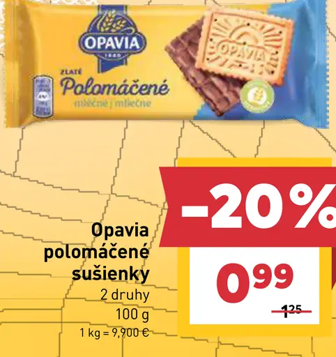 Opavia sušienky Polomáčené