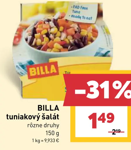 BILLA tuniakový šalát