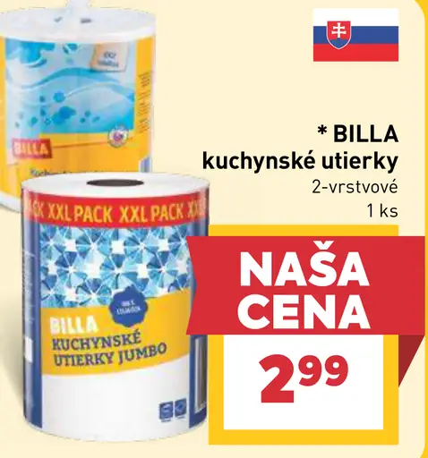 BILLA kuchynské utierky 2-vrstvové
