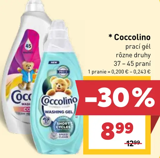 Coccolino prací gél 3 druhy