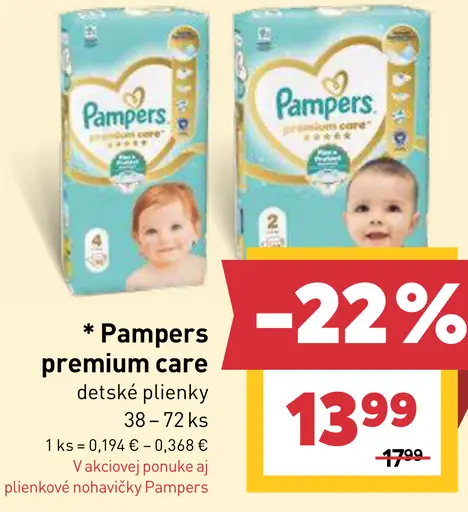 Pampers premium care detské plienky