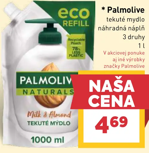 Palmolive tekuté mydlo náhradná náplň