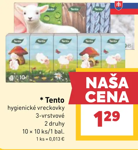 Tento 3-vrstvové hygienické vreckovky
