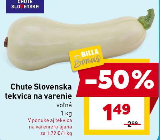 Chute Slovenska tekvica na varenie