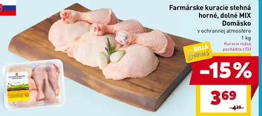 Farmárske kuracie stehná horné dolné MIX Domáško v ochrannej atmosfére
