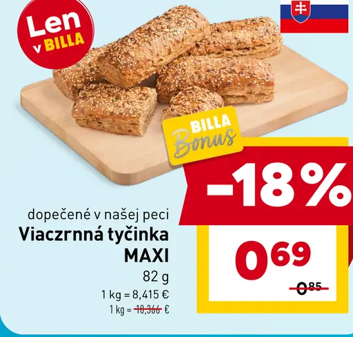Viaczrnná tyčinka MAXI dopečená v našej peci