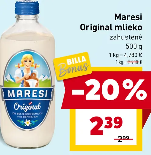 Maresi Original mlieko zahustené