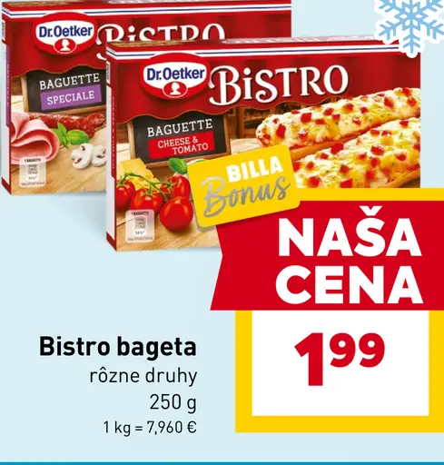 Dr. Oetker Bistro bageta rôzne druhy