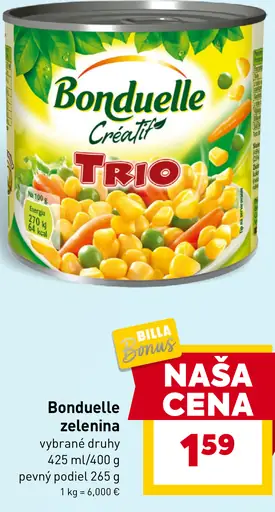 Bonduelle zelenina Crelatí Trio