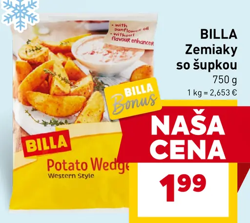 BILLA Zemiaky so šupkou Western Style
