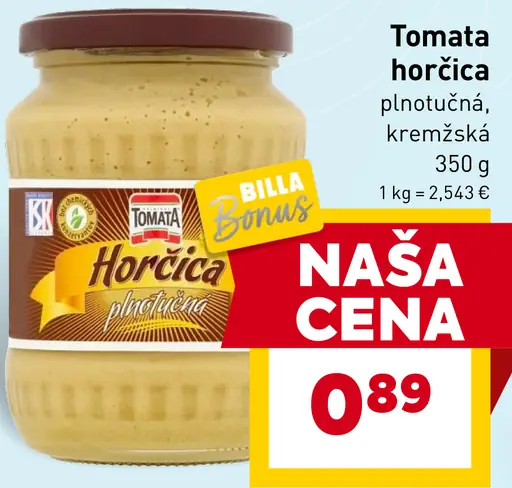 Tomata Horčica plnotučná