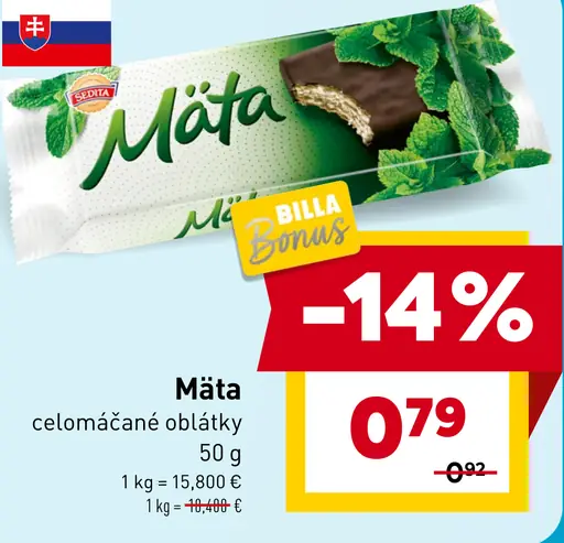 Máta celomáčané oblátky
