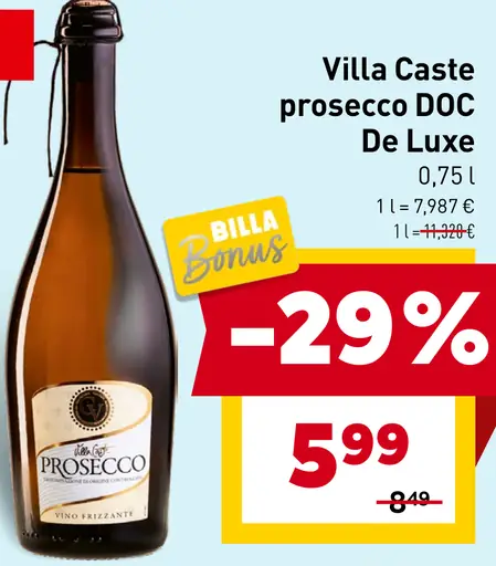 Villa Caste prosecco DOC De Luxe
