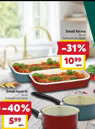 Smalt forma 36 cm, farba petrolej, bordó