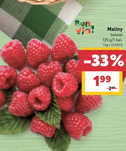 Maliny balené